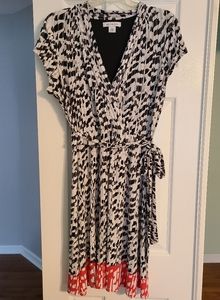 Liz Claiborne Black/White/Red Dress, Large